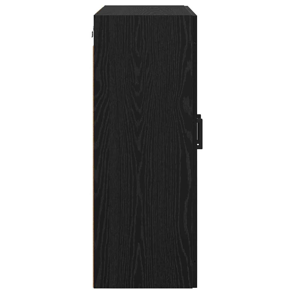 Wandmontierter Schrank 2 stk. Schwarz Eichen-Optik