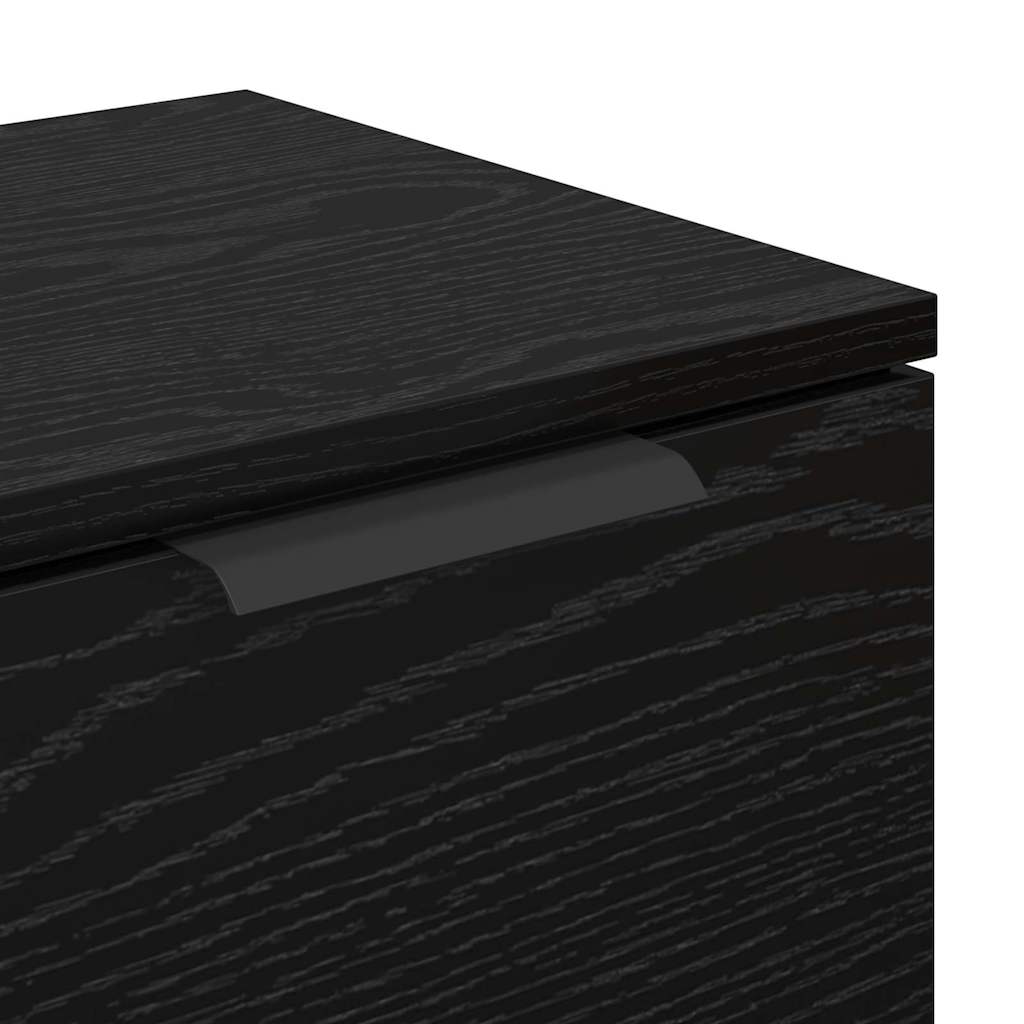 Sideboards 2 stk. Schwarz Eichen-Optik 60 x 30 x 70 cm