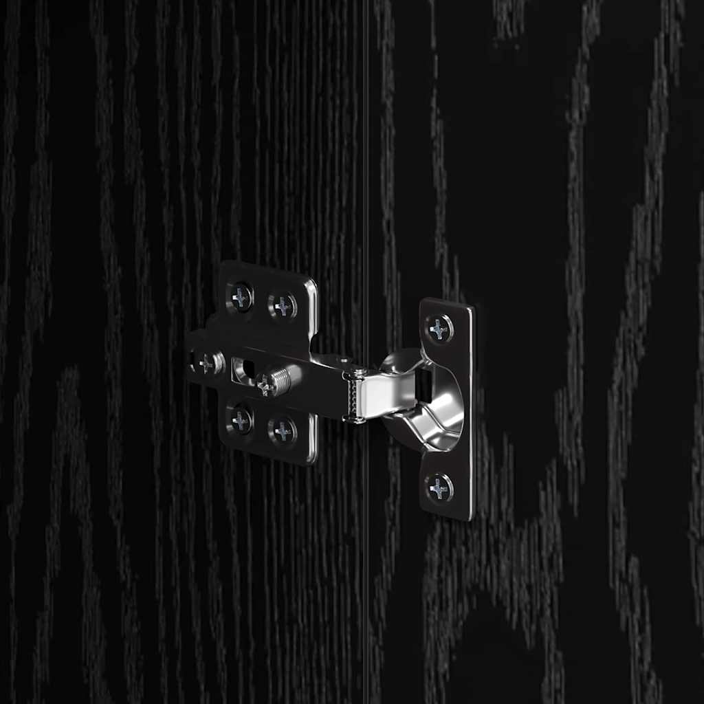 Sideboards 2 stk. Schwarz Eichen-Optik 60 x 30 x 70 cm