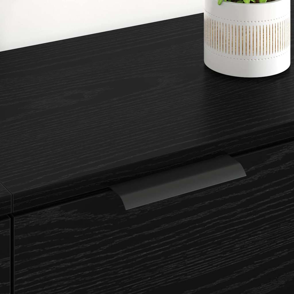 Sideboards 2 stk. Schwarz Eichen-Optik 60 x 30 x 70 cm