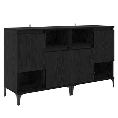Sideboards 2 stk. Schwarz Eichen-Optik 60 x 35 x 70 cm