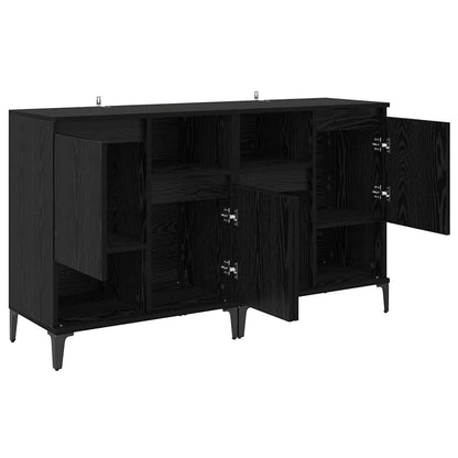 Sideboards 2 stk. Schwarz Eichen-Optik 60 x 35 x 70 cm