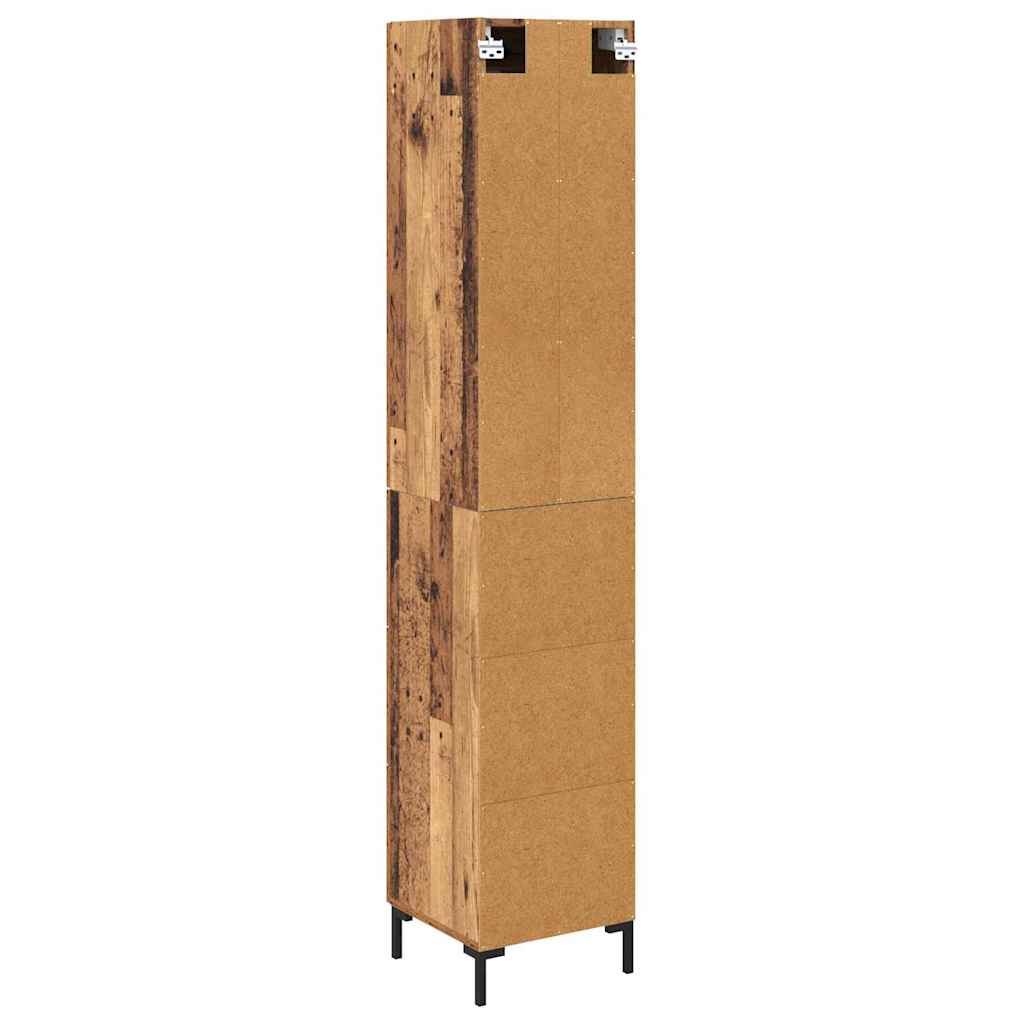Highboard Altholz 34,5 x 34 x 180 cm Holzwerkstoff