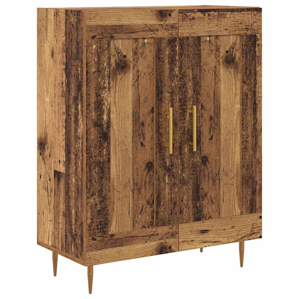 Highboard Altholz 69,5 x 34 x 180 cm Holzwerkstoff