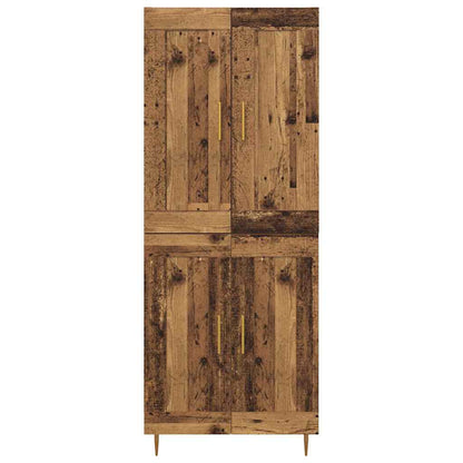 Highboard Altholz 69,5 x 34 x 180 cm Holzwerkstoff