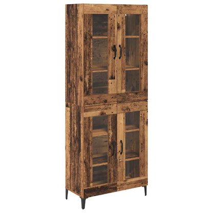 Highboard Altholz 69,5 x 34 x 180 cm Holzwerkstoff