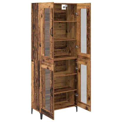 Highboard Altholz 69,5 x 34 x 180 cm Holzwerkstoff