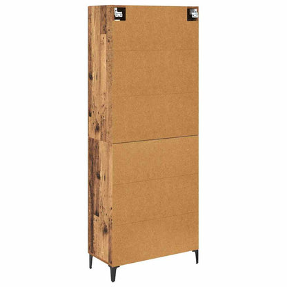 Highboard Altholz 69,5 x 34 x 180 cm Holzwerkstoff