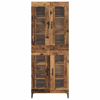 Highboard Altholz 69,5 x 34 x 180 cm Holzwerkstoff