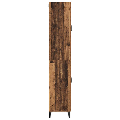 Highboard Altholz 69,5 x 34 x 180 cm Holzwerkstoff