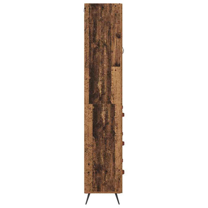 Highboard-Schrank mit Regal 2 Stk. Altholz 69,5 x 34 x 180 cm