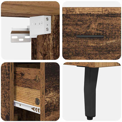 Highboard 2 stk. Altholz 69,5 x 32,5 x 180 cm Holzwerkstoff
