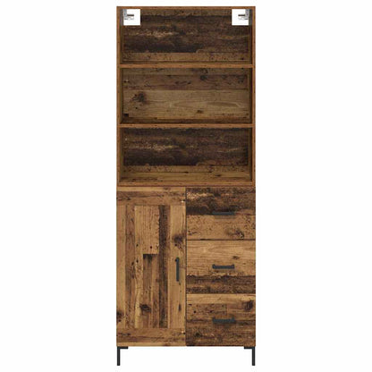 Highboard Altholz 69,5 x 34 x 180 cm Holzwerkstoff