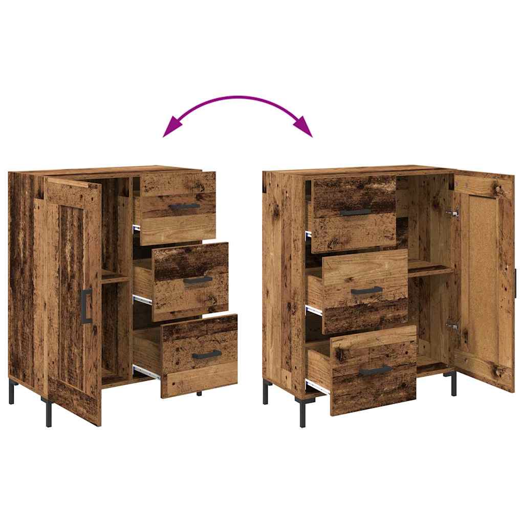 Highboard Altholz 69,5 x 34 x 180 cm Holzwerkstoff