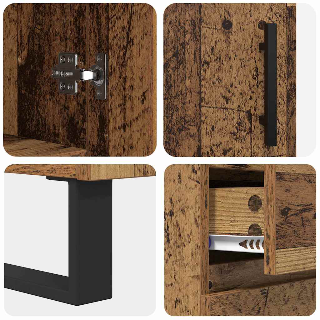 Highboard 2 stk. Altholz 69,5 x 34 x 180 cm