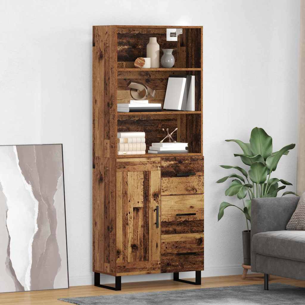 Highboard 2 stk. Altholz 69,5 x 34 x 180 cm