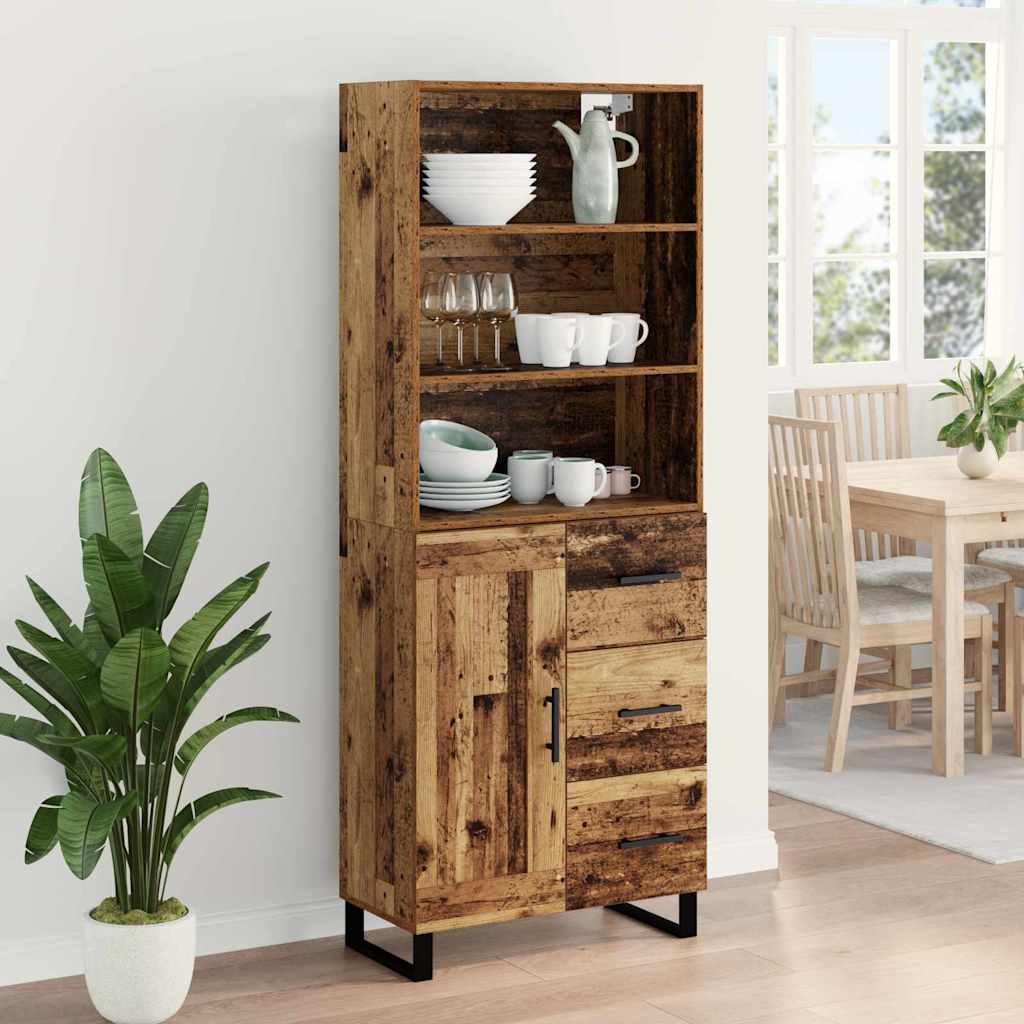 Highboard 2 stk. Altholz 69,5 x 34 x 180 cm