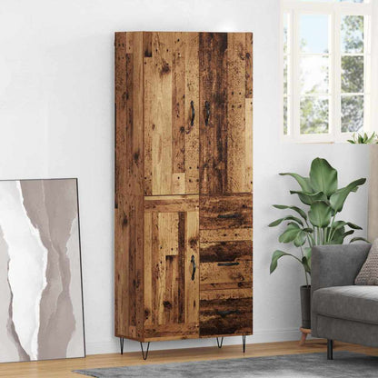 Highboard 2 stk. Altholz 69,5 x 34 x 180 cm Holzwerkstoff