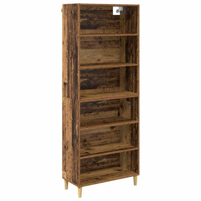 Highboard Altholz 69,5 x 32,5 x 180 cm Holzwerkstoff