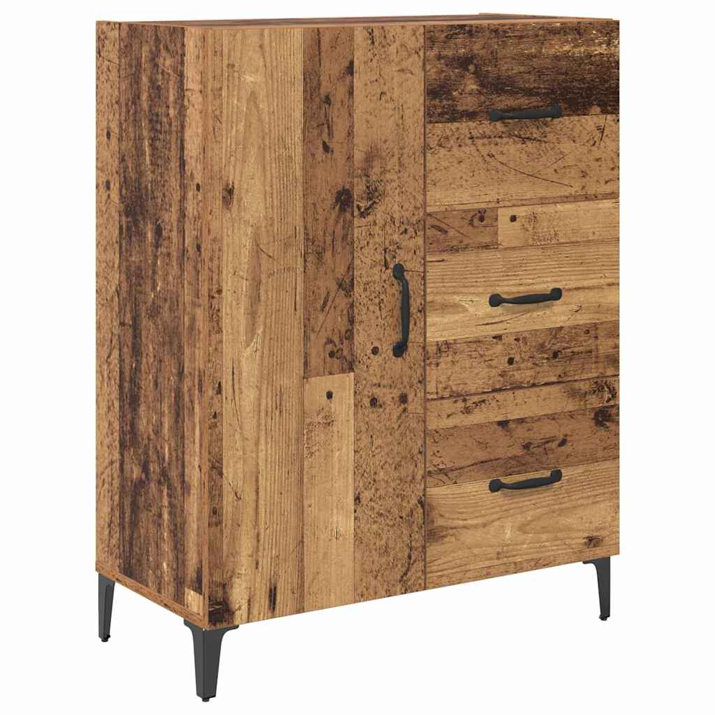 Highboard Altholz 69,5 x 34 x 180 cm Holzwerkstoff