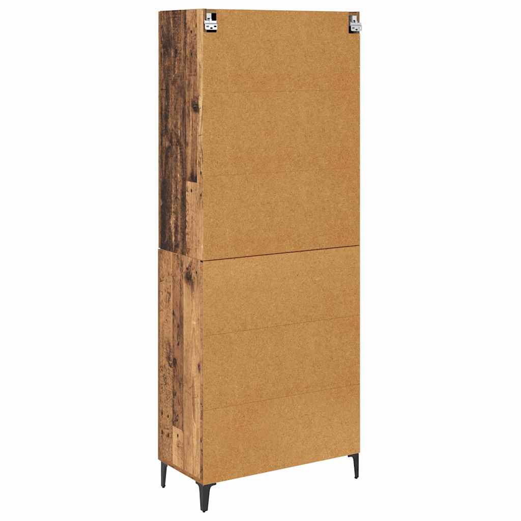 Highboard Altholz 69,5 x 34 x 180 cm Holzwerkstoff