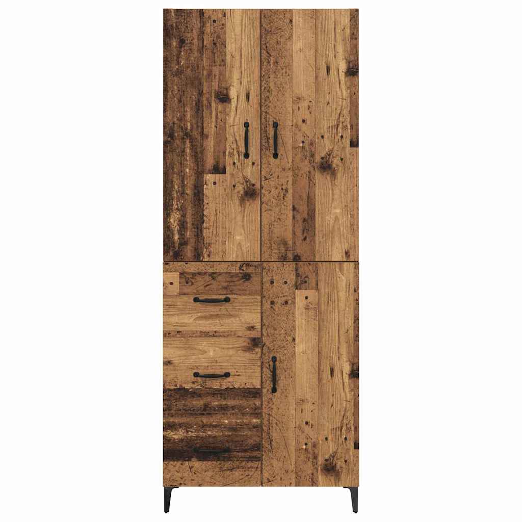 Highboard Altholz 69,5 x 34 x 180 cm Holzwerkstoff