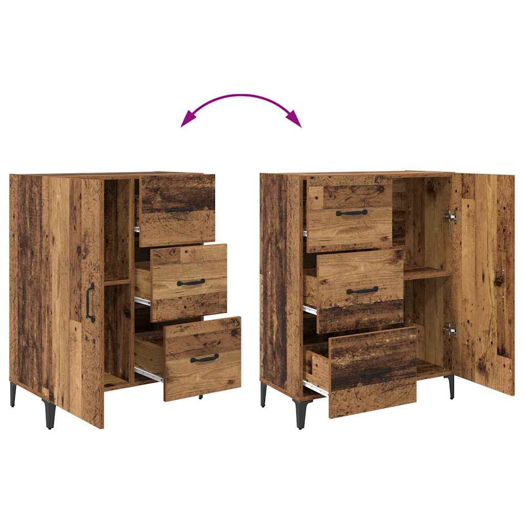 Highboard Altholz 69,5 x 34 x 180 cm Holzwerkstoff