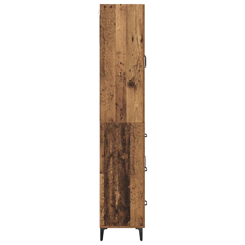 Highboard Altholz 69,5 x 34 x 180 cm Holzwerkstoff