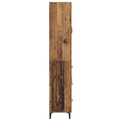 Highboard Altholz 69,5 x 34 x 180 cm Holzwerkstoff