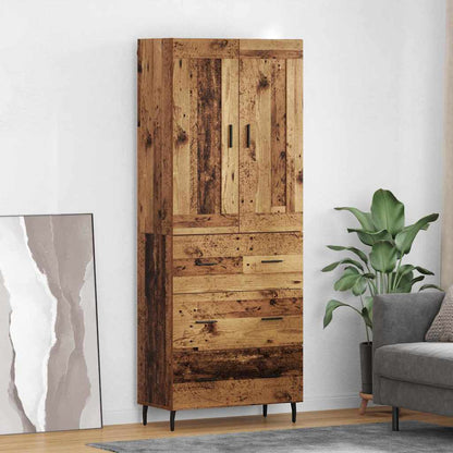 Highboard 2 stk. Altholz 69,5 x 34 x 180 cm Holzwerkstoff