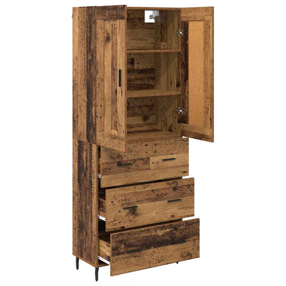 Highboard 2 stk. Altholz 69,5 x 34 x 180 cm Holzwerkstoff