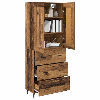 Highboard 2 stk. Altholz 69,5 x 34 x 180 cm Holzwerkstoff