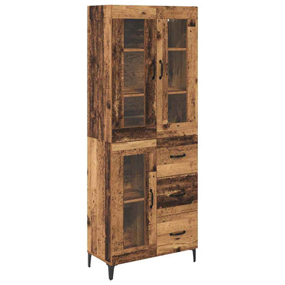 Highboard Altholz 69,5 x 34 x 180 cm Holzwerkstoff
