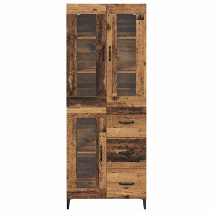 Highboard Altholz 69,5 x 34 x 180 cm Holzwerkstoff