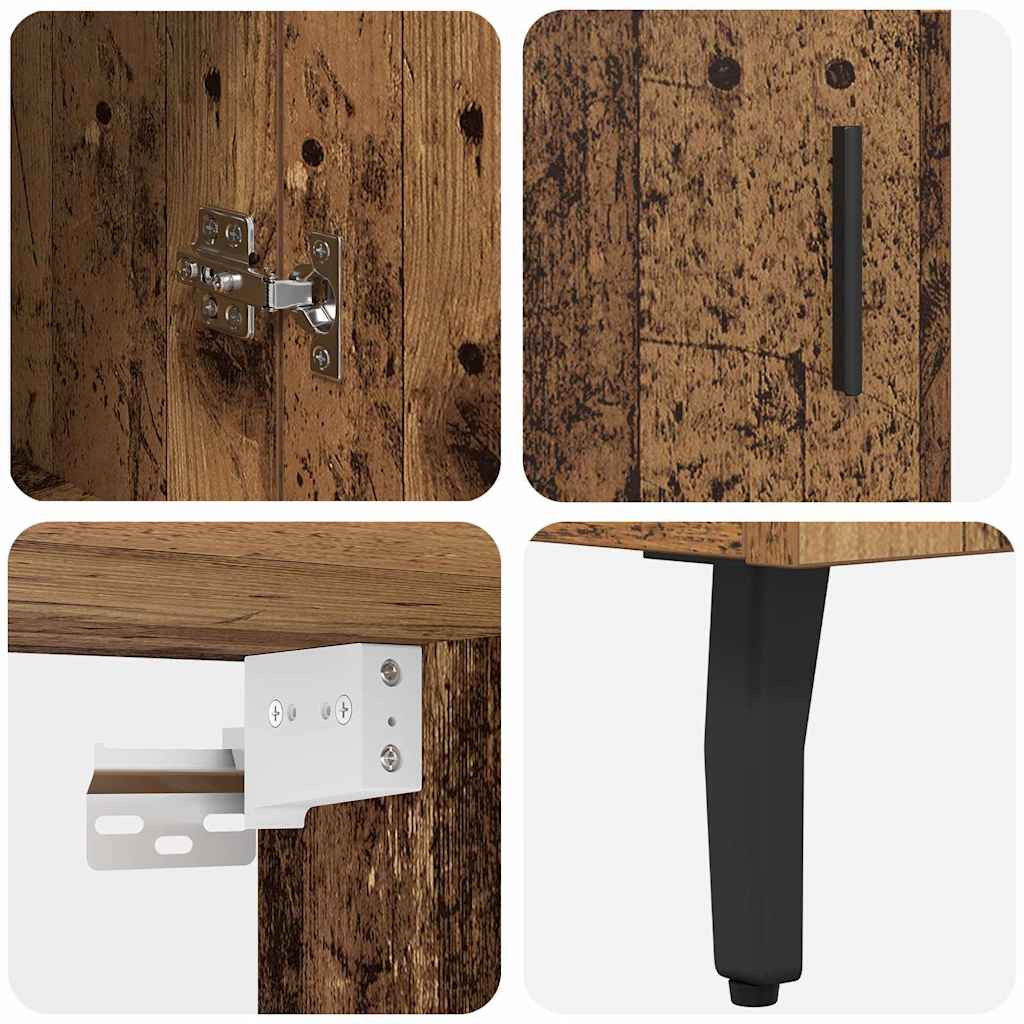 Highboard 2 stk. Altholz 69,5 x 34 x 180 cm Holzwerkstoff