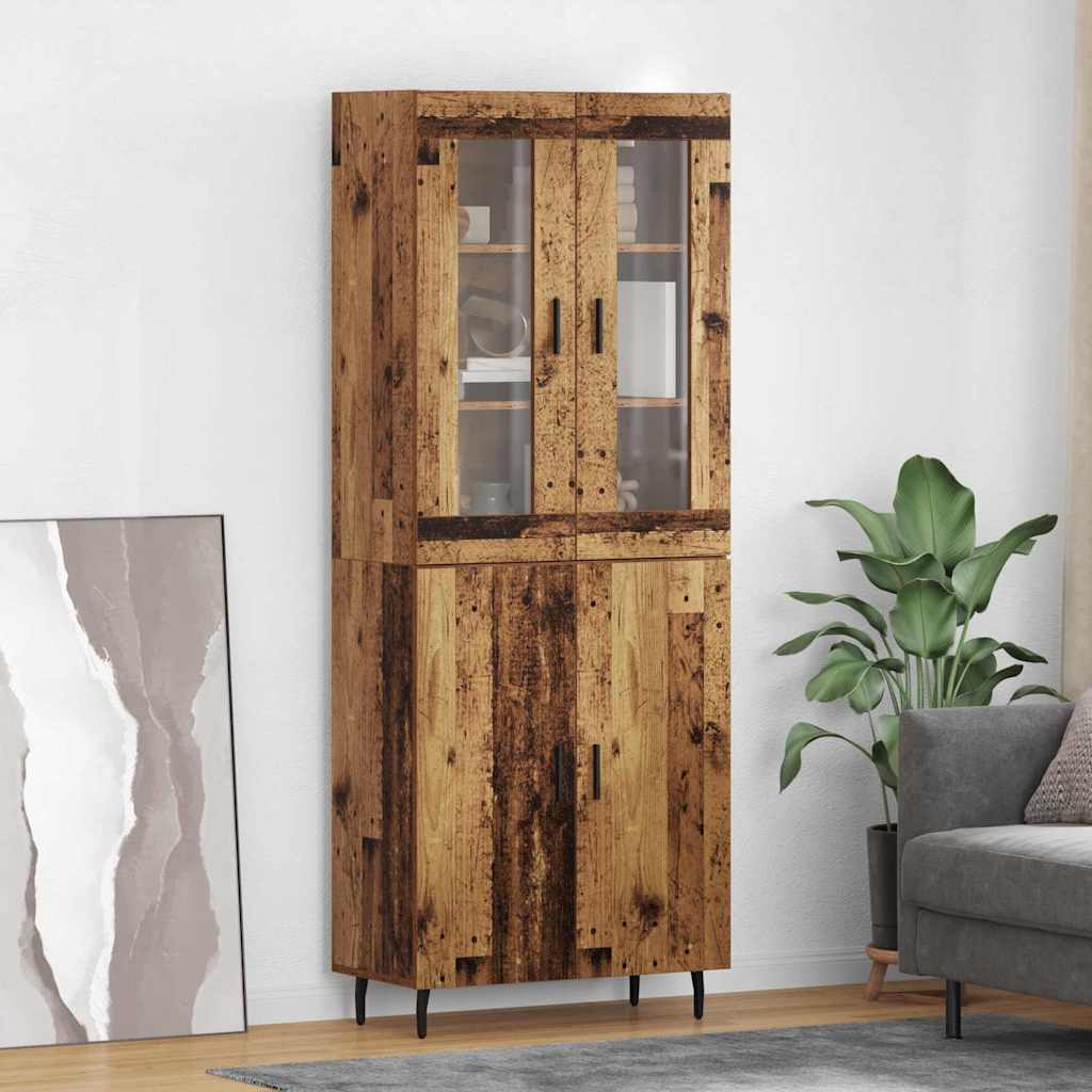 Highboard 2 stk. Altholz 69,5 x 34 x 180 cm Holzwerkstoff