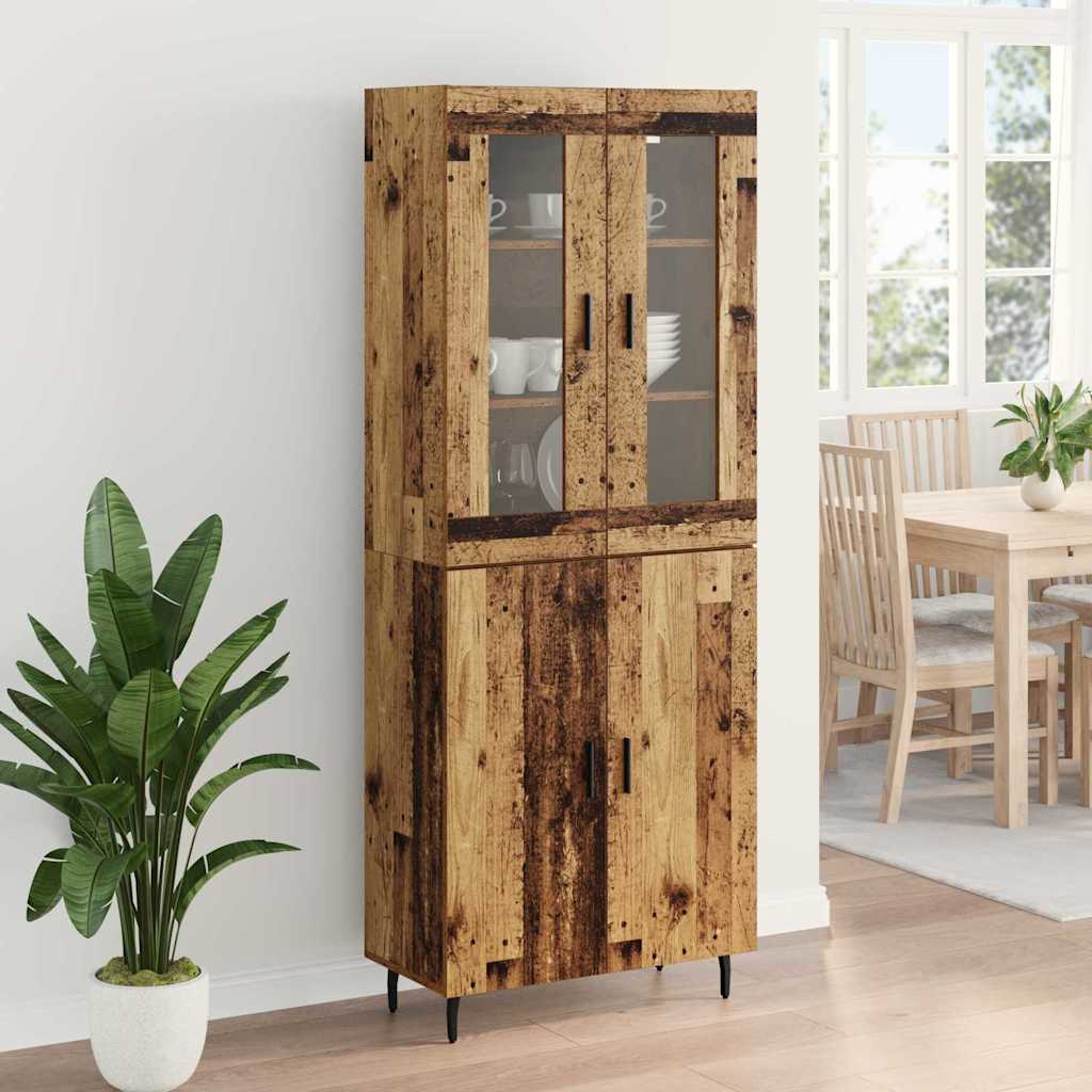 Highboard 2 stk. Altholz 69,5 x 34 x 180 cm Holzwerkstoff