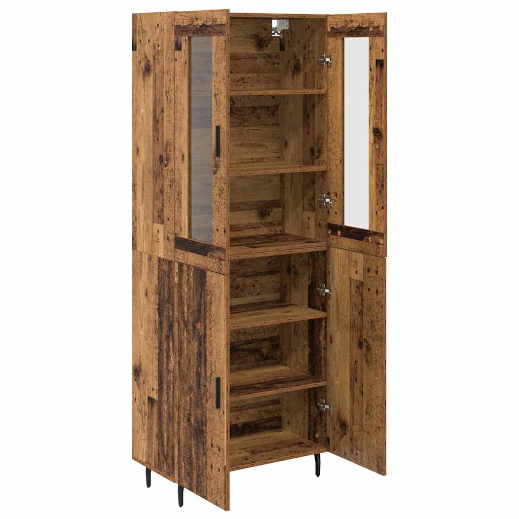 Highboard 2 stk. Altholz 69,5 x 34 x 180 cm Holzwerkstoff