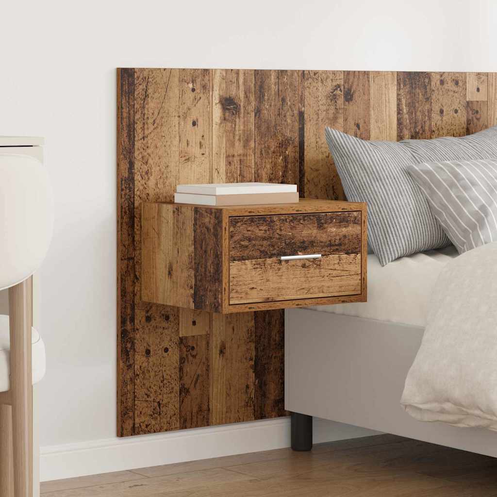 Kopfteil mit Schrank mit Schubladen 3 pcs Altholz Holzwerkstoff