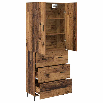 Highboard 2 stk. Altholz 69,5 x 34 x 180 cm Holzwerkstoff