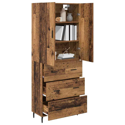 Highboard 2 stk. Altholz 69,5 x 34 x 180 cm Holzwerkstoff