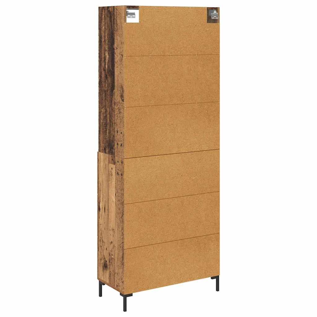 Highboard Altholz 69,5 x 34 x 180 cm Holzwerkstoff