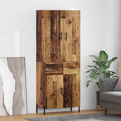Highboard Altholz 69,5 x 34 x 180 cm Holzwerkstoff