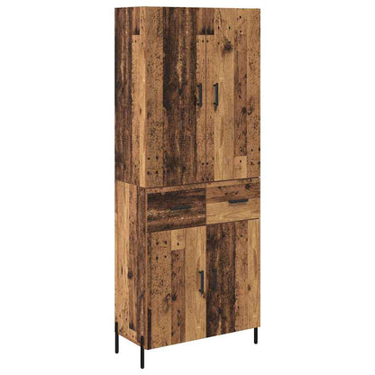 Highboard Altholz 69,5 x 34 x 180 cm Holzwerkstoff