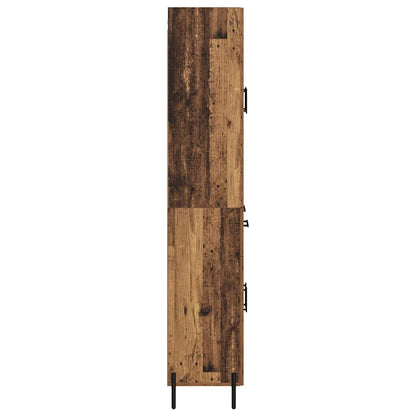 Highboard Altholz 69,5 x 34 x 180 cm Holzwerkstoff