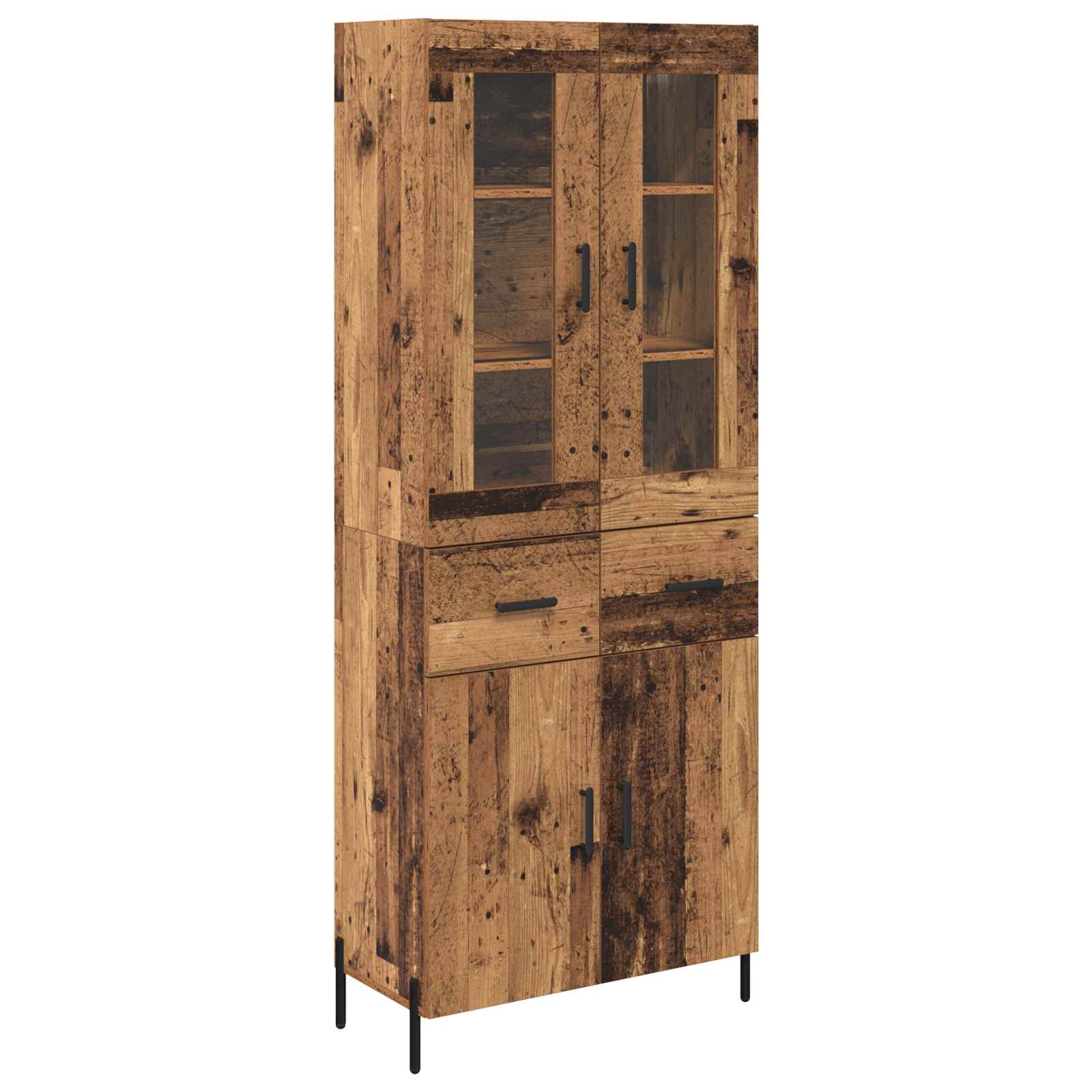 Highboard Altholz 69,5 x 34 x 180 cm Holzwerkstoff