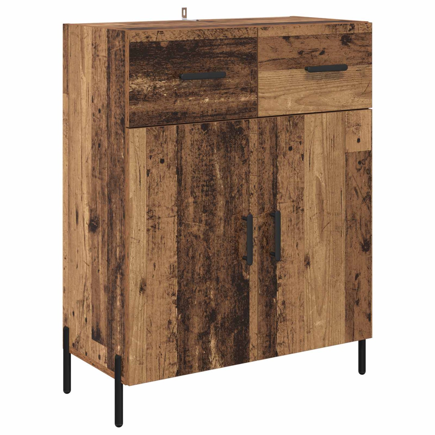 Highboard Altholz 69,5 x 34 x 180 cm Holzwerkstoff