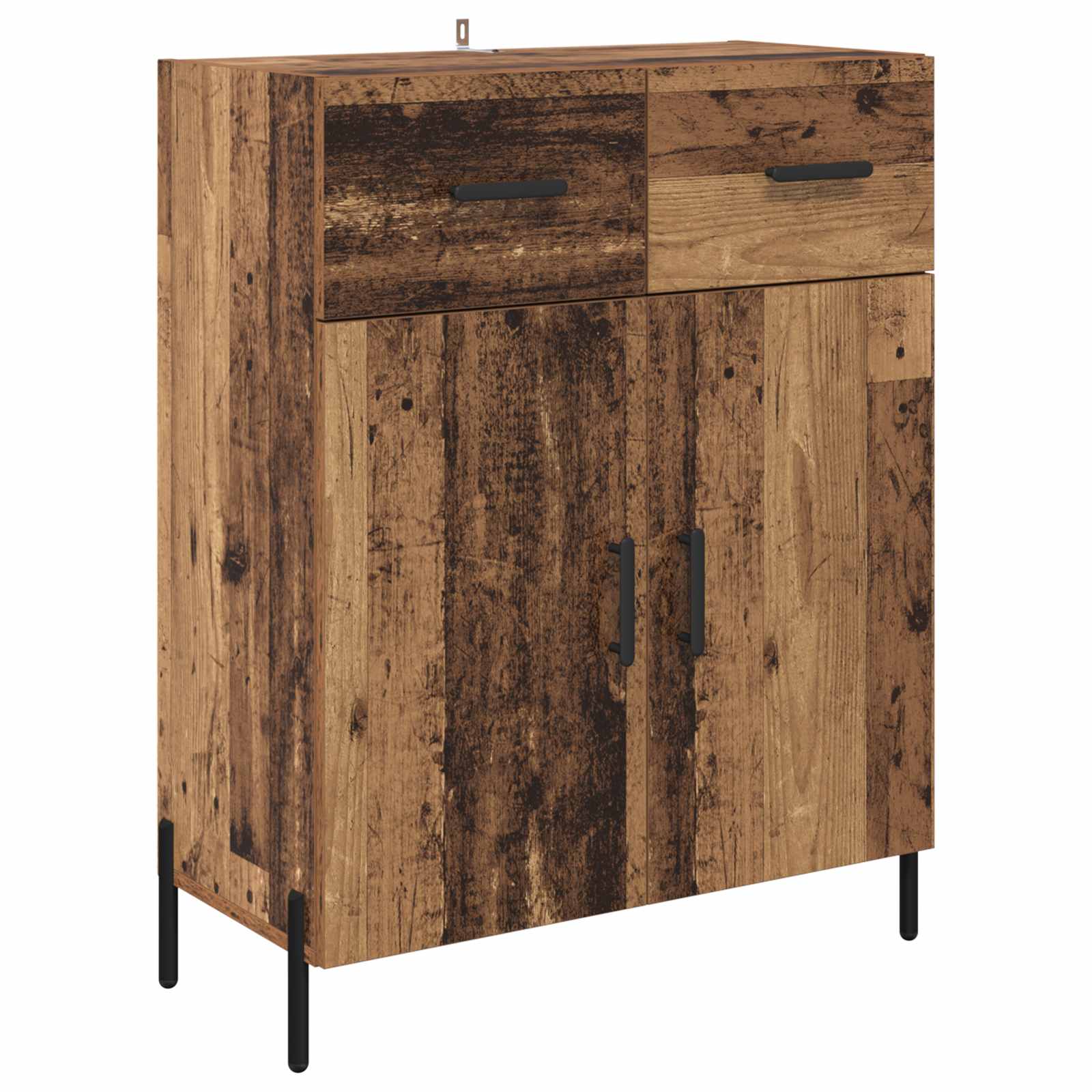 Highboard Altholz 69,5 x 34 x 180 cm Holzwerkstoff