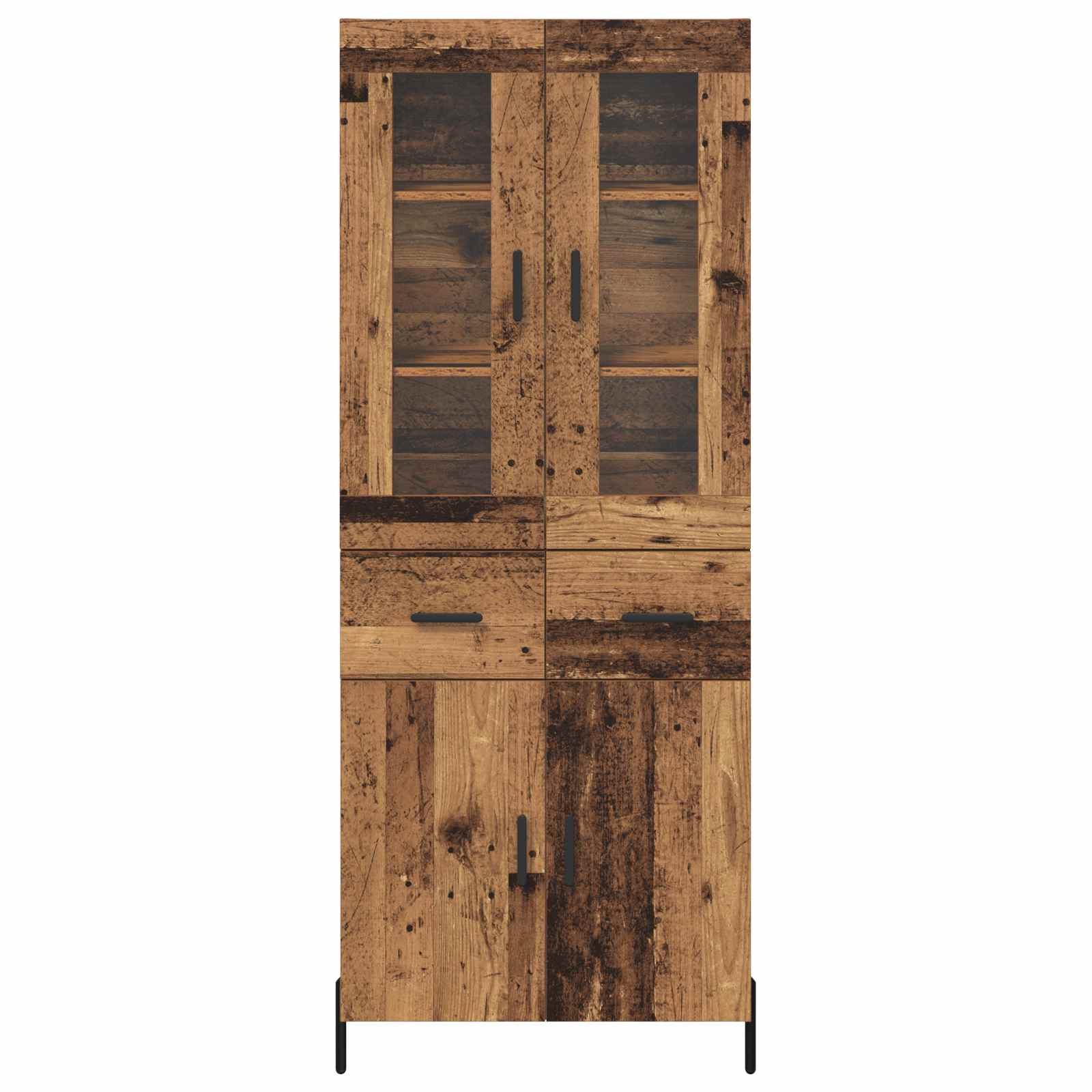 Highboard Altholz 69,5 x 34 x 180 cm Holzwerkstoff