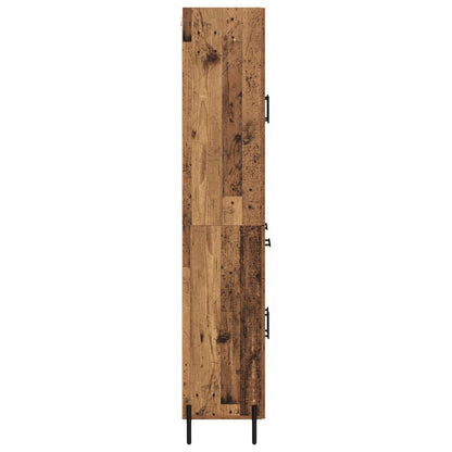 Highboard Altholz 69,5 x 34 x 180 cm Holzwerkstoff